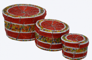 סט 3 תכשיטים קופסאות מחרוזים